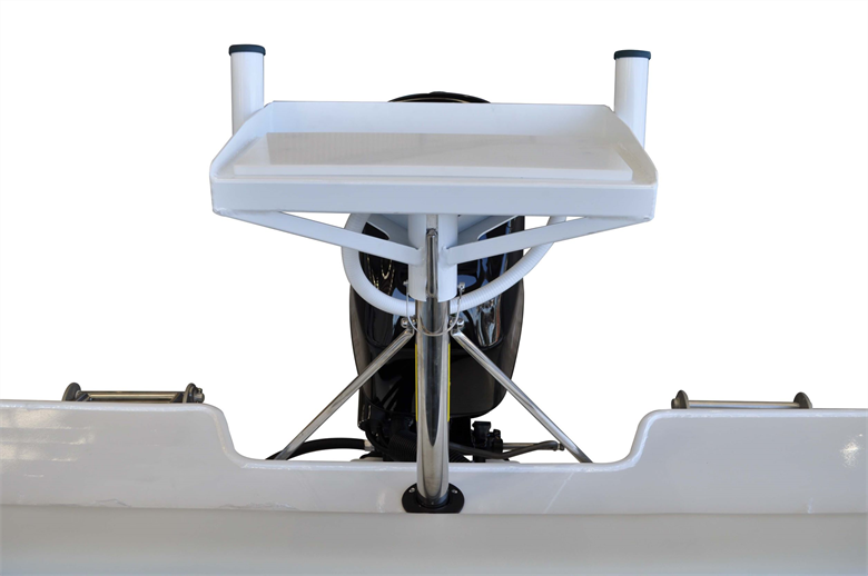 a clean and white bait board or bait station